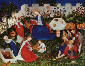 Jardin de Paradis - Peintre actif de Strasbourg (1410)